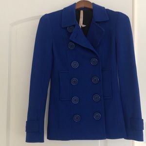 Bailey 44 royal blue double breasted pea coat.